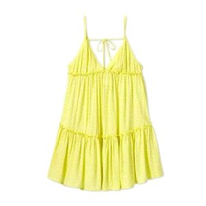 Yellow tiered dress